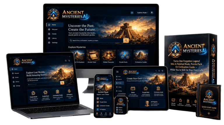 Ancient Mysteries AI Review 2026 showing an AI research and writing tool for ancient history mysteries